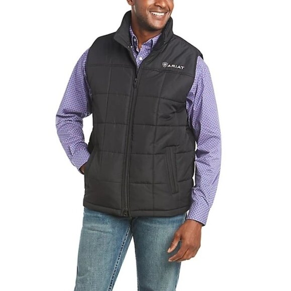 Ariat Men's Black Puffer Vest Size XXL - Picture 1 of 16